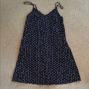 Market & Spruce Navy Dress with White Dots
